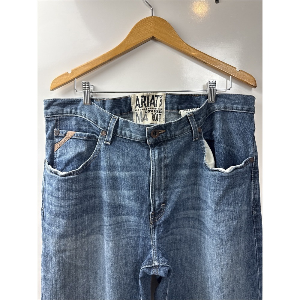 Ariat Rebar M4 Low Rise Boot Cut Jeans Men's 38x36 Blue Denim